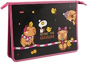 Папка для тетрадей "Потому что Капибара", А4, на молнии, 2 отделения