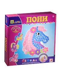 Мозаика-набор для малышей Пони (4 шт.) (05072) (3+) (Origami) (Умная мозаика) (коробка)