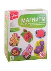 Набор для творчества LORI Фигурки на магнитах "Цветочки" М-008