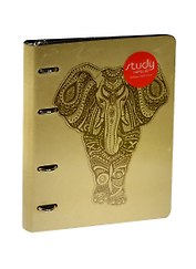 Папка-обложка для тетради со сменными блоками «Elephant», 4 кольца, А5, кожзам - Infolio