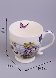 Кружка Лаванда (280мл) костяной фарфор подарочная упаковка Gift'n'home (M-280 Лаванда)