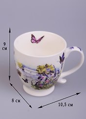 Кружка Лаванда (280мл) костяной фарфор подарочная упаковка Gift'n'home (M-280 Лаванда)