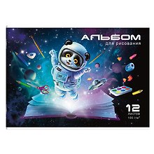 Альбом для рисования «Енот-космонавт» Феникс+ А4, 12 листов