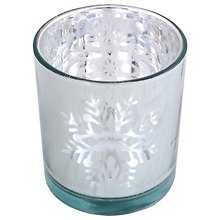 Подсвечник Снежинки (серебро) (стекло) (8х7)