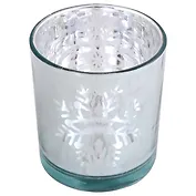 Подсвечник Снежинки (серебро) (стекло) (8х7)