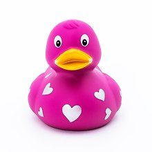 Игрушка уточка «Розовая c сердечками», FUNNY DUCKS