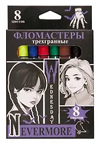 Фломастеры 8 цветов "Уэнсдэй"