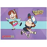 Альбом для рисования "Гравити Фолз", А4, 30 листов, на скобе, в ассортименте