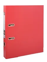 Папка архивная 50мм А4 красная, PVC, прозр.карман, металл.уголки