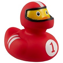 Игрушка для ванной, уточка резиновая FUNNY DUCKS "Уточка гонщик" (1869)