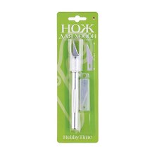 HOBBY TIME Нож для художественных работ, алюминиевый корпус, большой, 2 запасных лезвия