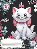 Тетрадь 18л кл. "Marie Cat" карт.обл., выб.Уфлак, ассорти, Disney - 1