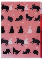 Папка-уголок А5 с разделителями "Коты", 4 раздела