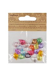 ХОББИ И ТЫ ScrapBerrys Акриловые украшения-подвески - Гранёные сердечки 20шт в уп.