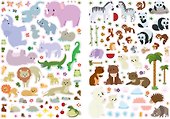 600 наклеек. Животные - 1