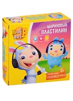 Шариковый пластилин Бобр добр, мелкозернистый, 4 цвета по 100 мл