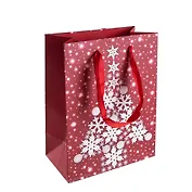 Пакет А5 18*23*10 "Елочка на красном" НГ, бум.мат.ламинат