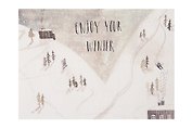 Открытка одинарная «Enjoy your winter»