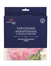 Карандаши акварельные 48цв "Gallery" заточенные, круглые, VISTA-ARTISTA