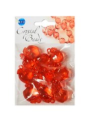 Набор бусин Кристальная игра Яблоки большие красные (CRP154) (упаковка)