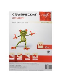 Бумага А4 100л Creative студенческая 80г/м2, 100%, Kris
