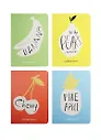 Записная книжка «Фрукты» А6, 24 листа в клетку, сшивка, Languo, в ассортименте
