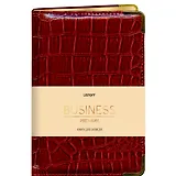 Книга для записей А5 80л "BUSINESS PREMIUM. Grand croco (бордо)" иск.кожа, поролон, тв.переплет, мет.уголки, золот.срез, 2 ляссе, инд.уп.