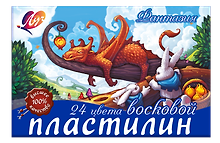 Пластилин «Фантазия», 24 цвета, 360 г, восковой, классический, неоновый, со стеком, Луч