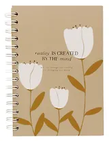 Тетрадь 120л кл. "April", тюльпаны, мел.карт., ламинация, микротекстурирование, тиснение золотой фольгой, спираль