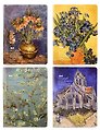 Записная книжка А6+112л лин./кл./нелин. "Art. Van Gogh" ПВХ-обл., ассорти