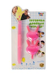 Трубочка двойная "Сердце" (2шт) (72521) (Первая студия)