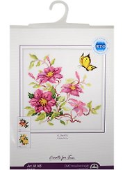 Набор для вышивания РТО "Клематисы" 20*20см