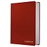 Записная книжка А6 80л кл. "Studio. Бордовый", иск.кожа,интегр.обл., скругл.углы, ляссе - 0