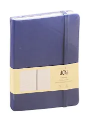 Книга для записей А5 96л лин. "JOY BOOK. Синий деним" 7БЦ, иск.кожа, тонир.форзац, тонир.блок 70гр/м2, скругл.углы