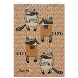 Скетчбук «Деловые еноты», 40 листов, А5