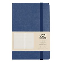 Записная книжка «Спелая голубика» А6, 96 листов в клетку, экокожа, Joy Book
