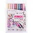 Брашпен Tombow ABT Manga Set Shojo 2 в 1, 10 штук - 0