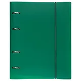 Тетрадь 120 листов, клетка, "Velvet" зеленая, на кольцах, на резинке