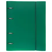 Тетрадь 120 листов, клетка, "Velvet" зеленая, на кольцах, на резинке