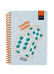 Блокнот А5 60л кл. "ULTIMATE BASICS. Lucky notes" пласт.обложка, бок.спираль, вырубка, Альт