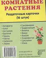 Дем. картинки СУПЕР Комнатные растения.16 раздаточных карточек с текстом (63х87мм)
