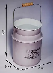 Кашпо Бидон декоративное (14х28х14) металл (7407)