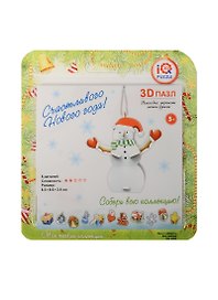 3D пазл «Новогоднее украшение своими руками Снеговик»