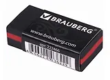 Ластик "BlackJack", 40*20*11мм, черный, прямоугольный, карт.держатель, BRAUBERG
