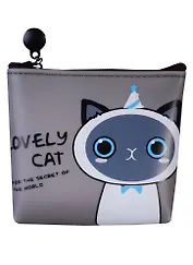 Кошелек на молнии Lovely Cat (силикон) (11х10) (ПВХ бокс)