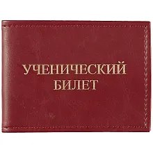 Обложка на ученический билет, бордовая