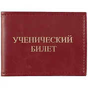 Обложка на ученический билет, бордовая