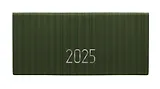 Планинг дат. 2025г. 64л "Stripes" хаки, 7Б, тв.переплет, настольный, иск.кожа, тисн.фольгой, тонир.блок, ляссе, инд.уп