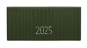 Планинг дат. 2025г. 64л "Stripes" хаки, 7Б, тв.переплет, настольный, иск.кожа, тисн.фольгой, тонир.блок, ляссе, инд.уп