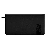 Планинг дат. 2026г. 64л 170х88 мм "Джут" черный, кожзам, тв.переплет, обл.поролон, блинт.тиснение, офсет, карманный, справ.мат-лы, закругл.углы, ляссе, инд.уп